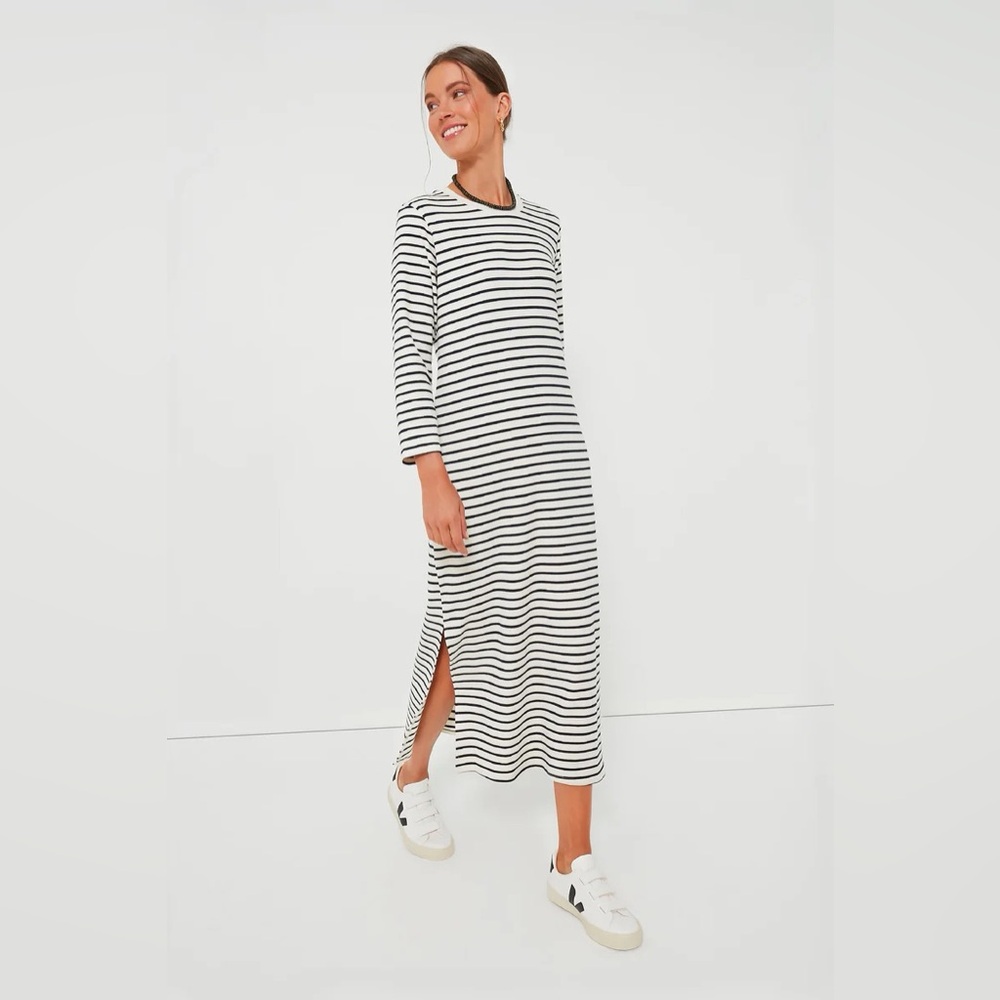 NWOT Pomander Place Navy Stripe Gio Maxi Dress